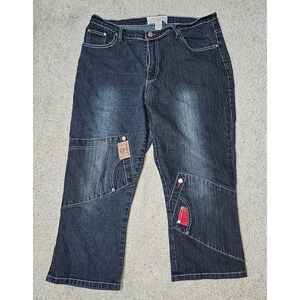 Womens Dark wash Neeso stretch Y2K  shorts sz 14